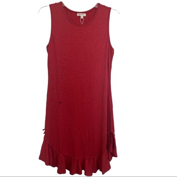 Max Studio Red Sleeveless Ruffled Hem Dress Size Small - Picture 2 of 9